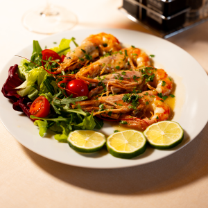 Gamberi saltati con succo di lime